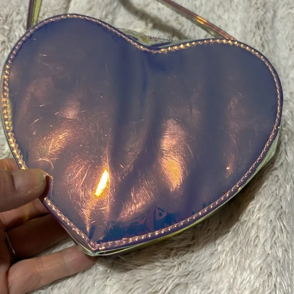 Children’s Place heart shaped sequined purse unicorn designed does the flip nwot